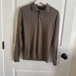 Massimo Dutti Merino Wool Sweater in Taupe Beige